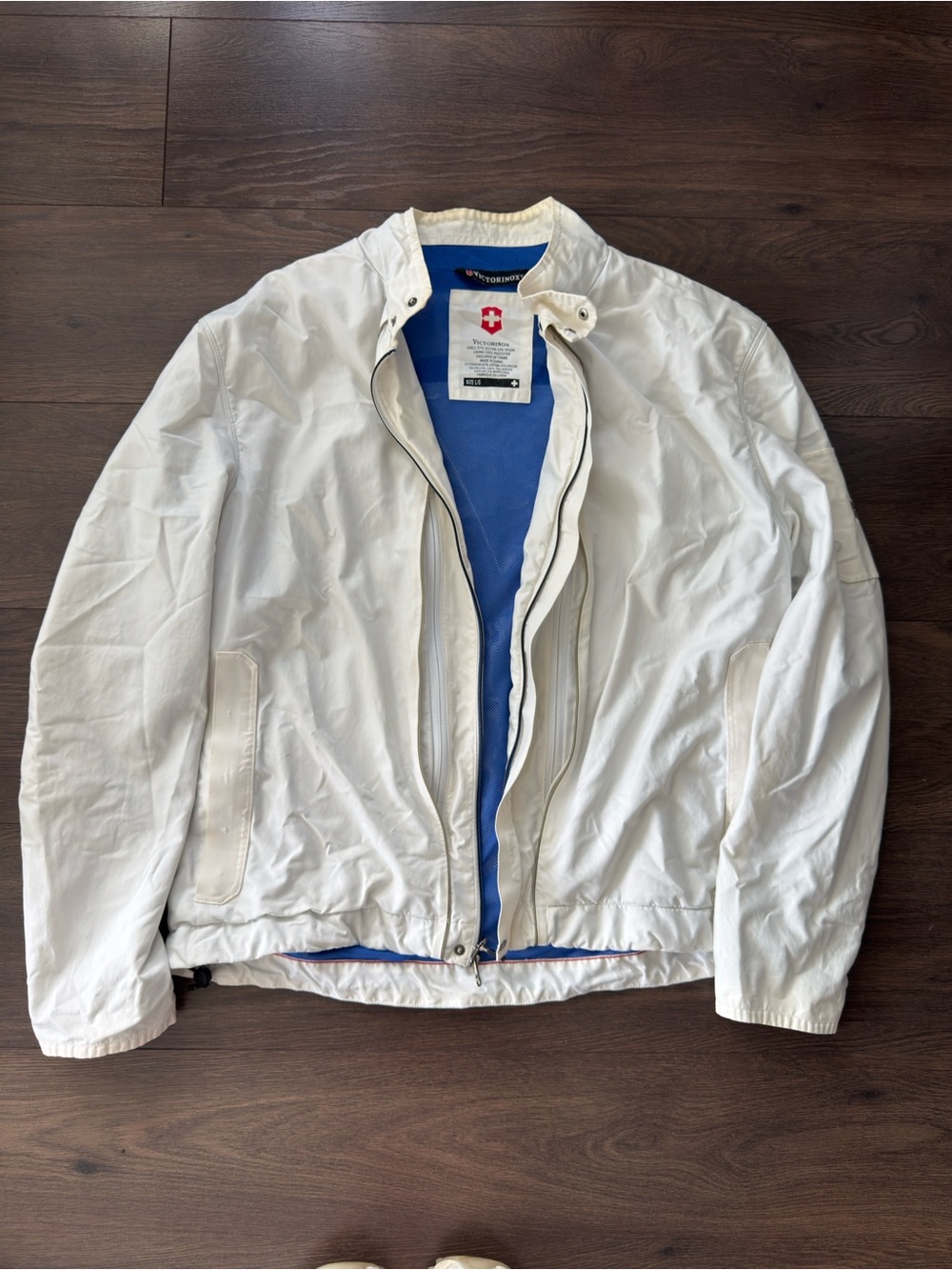 Victorinox Men’s Full Zip Lightweight Jacket White Size Large